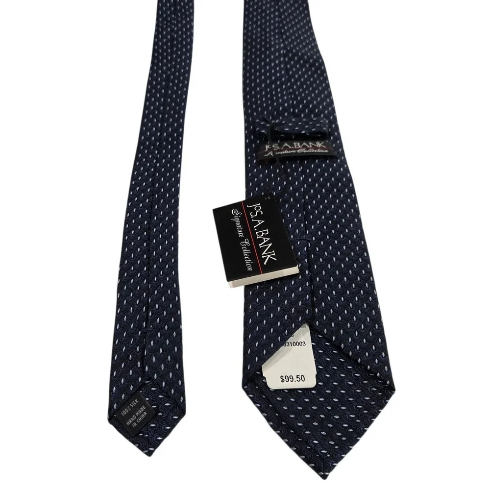 JOS. A. BANK Silk‎ Tie Micro Dot Pattern Classic Necktie Blue Men's New